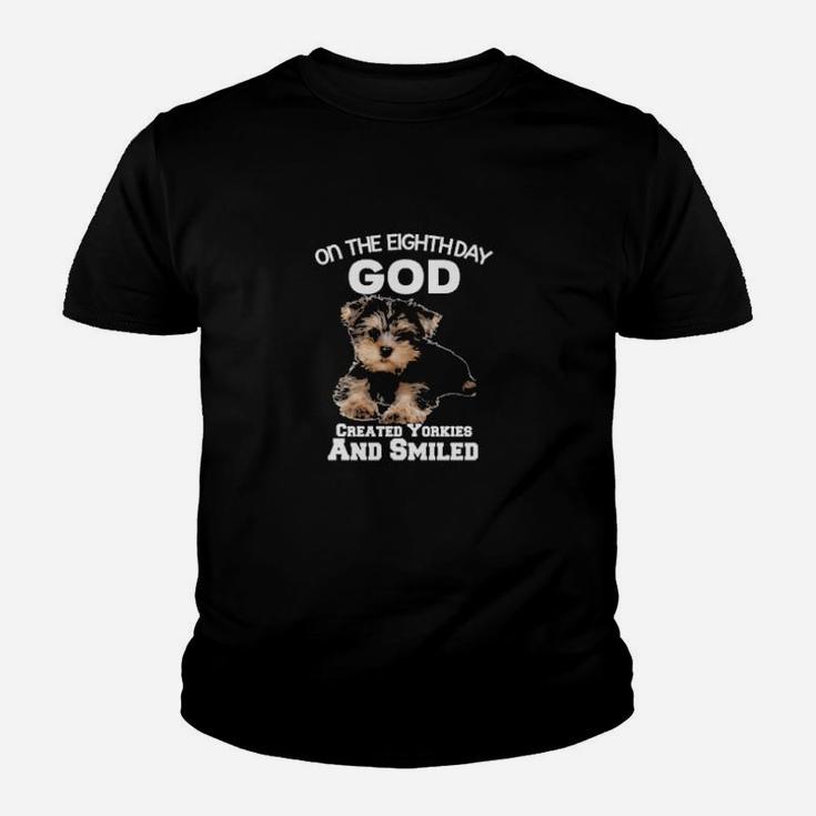 On The Eighth Day God Created Yorkies Owner Youth T-shirt