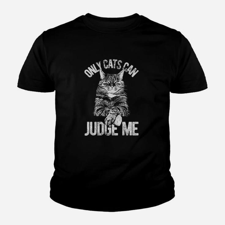Only Cats Can Judge Me Funny Cute Pet Mom Kitty Owner Graphic Youth T-shirt