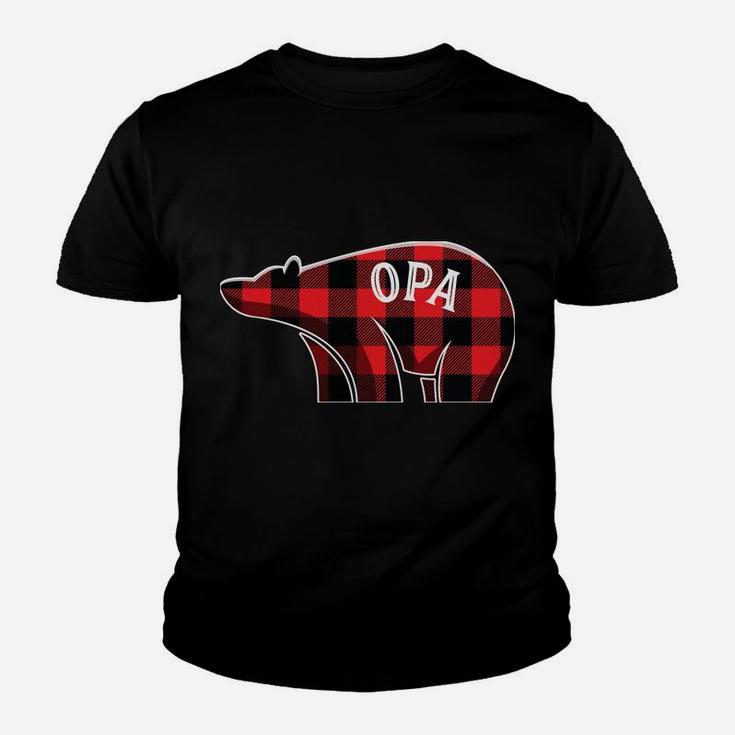 Opa Bear Christmas Plaid Family Matching Pajama Xmas Gift Sweatshirt Youth T-shirt