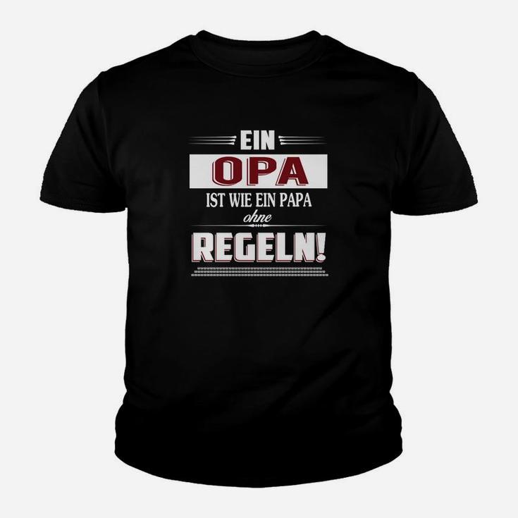 Opa Kinder Tshirt Papa ohne Regeln - Witziges Spruch Tee für Großväter