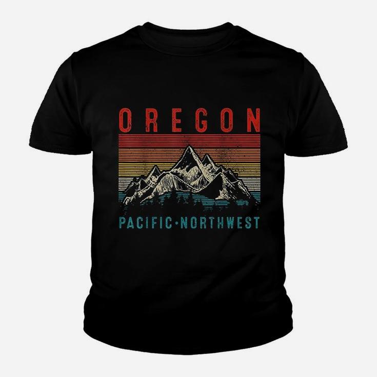 Oregon Vintage Mountains Hiking Pacific Northwest Youth T-shirt