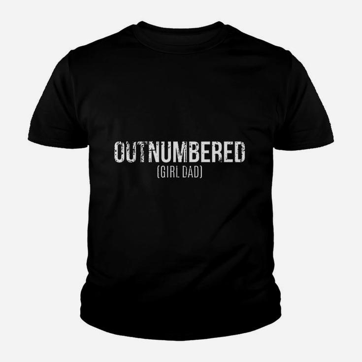 Outnumbered Girl Dad Youth T-shirt