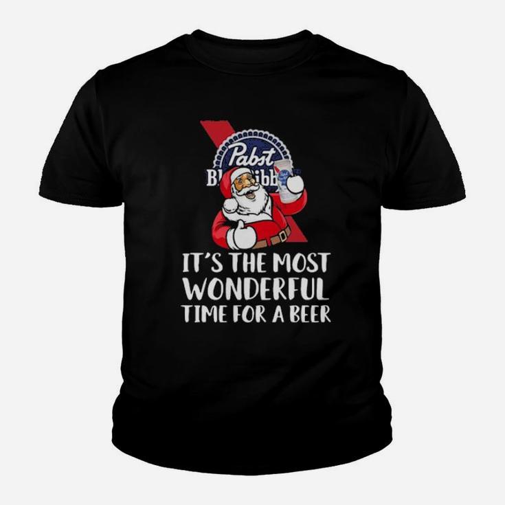 Pabst-Blue-Ribbon-Its-The-Most-Wonderful-Time-For-A-Beer Youth T-shirt