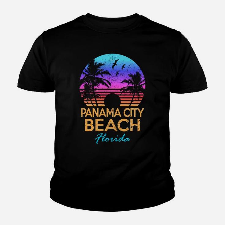 Panama City Beach Florida Retro Sunset Summer Vibe Aesthetic Youth T-shirt