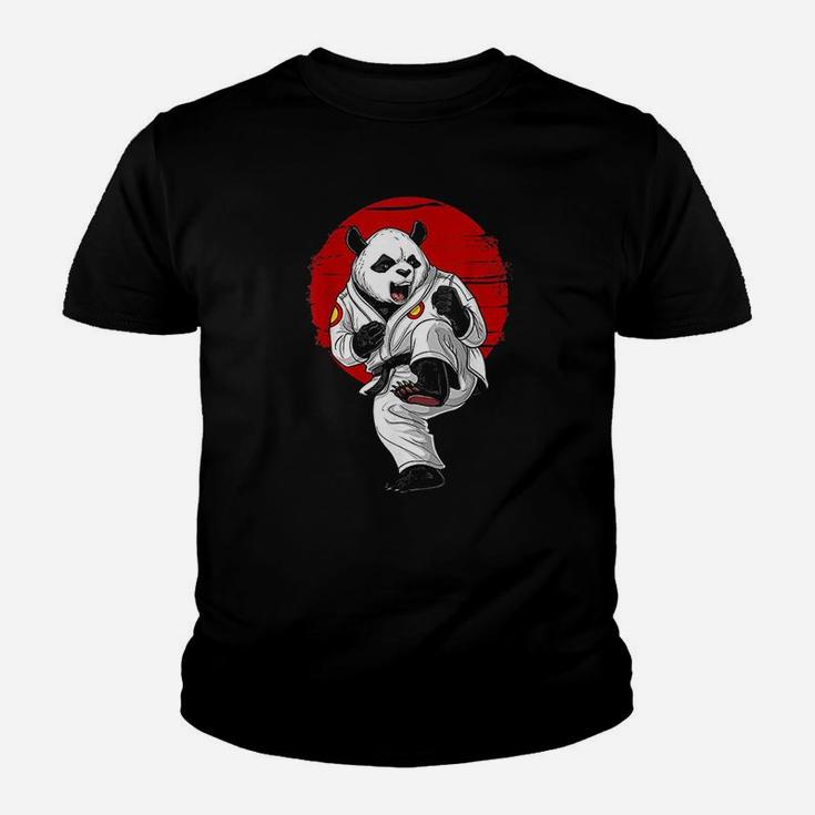 Panda Bear Karate Kickboxing Kung Fu Taekwondo Martial Arts Youth T-shirt