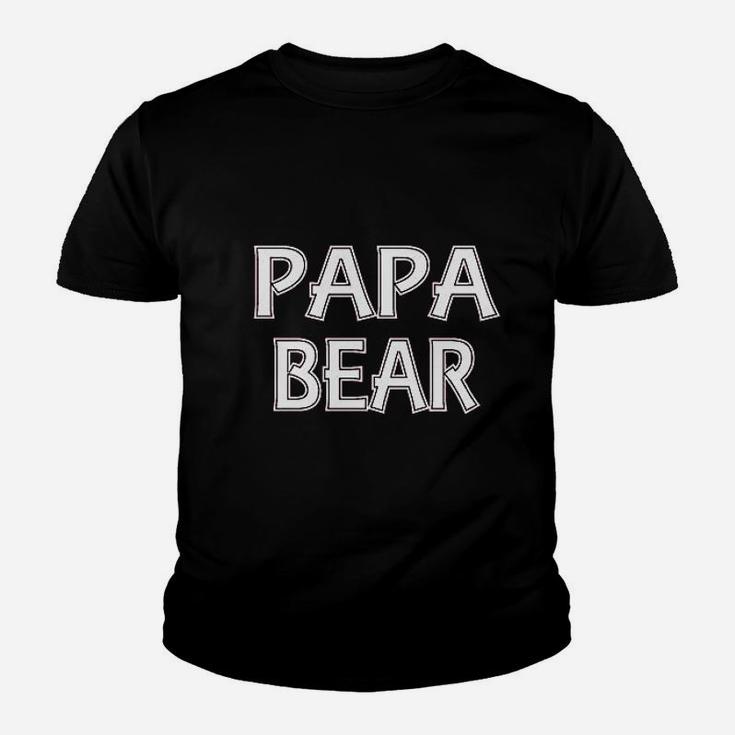 Papa Bear Funny Daddy Bear Youth T-shirt