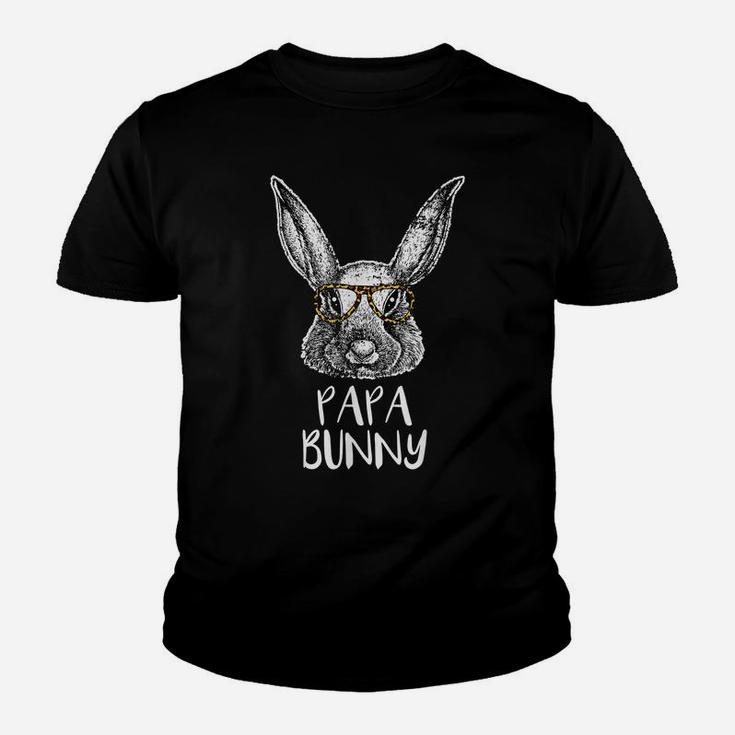 Papa Bunny Funny Matching Easter Bunny Egg Hunting Youth T-shirt