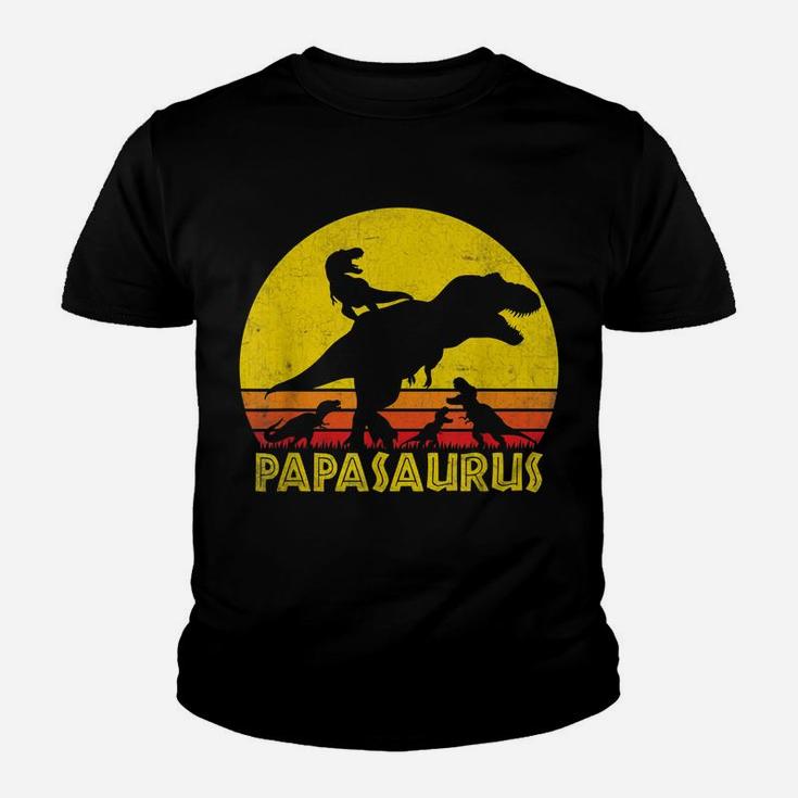 Papasaurus Dinosaur 4 Kids - Fathers Day Funny Gift For Dad Youth T-shirt