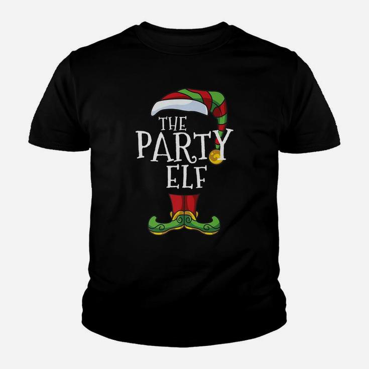 Party Elf Family Matching Christmas Group Funny Gift Pajama Youth T-shirt