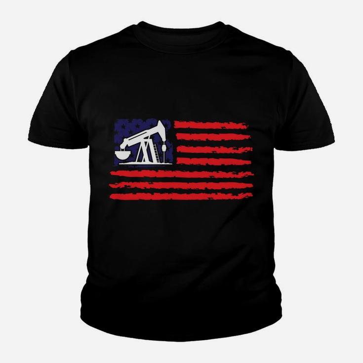 Patriotic Gift For American Roughneck Usa Oil & Gas Industry Youth T-shirt