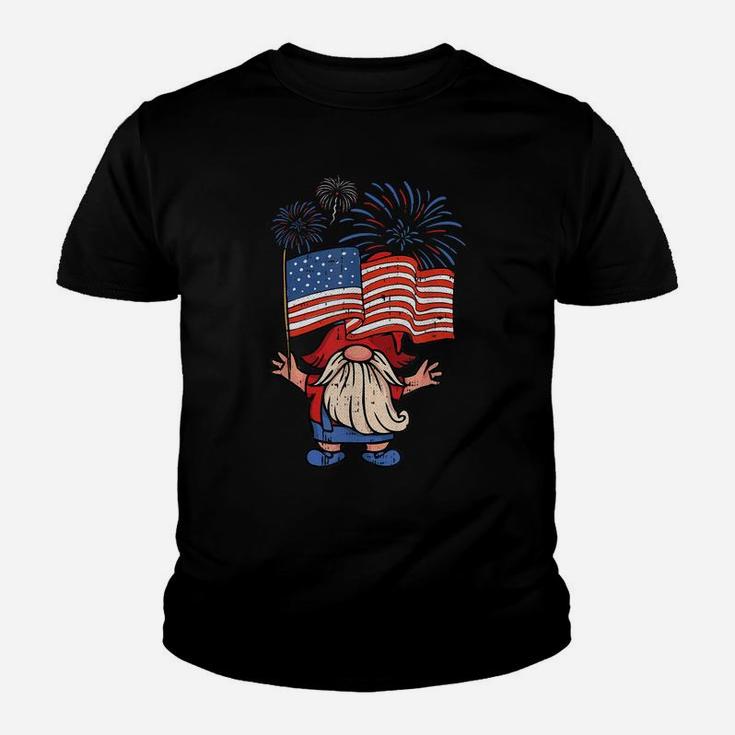 Patriotic Gnome 4Th Of July American Flag Independence Day Youth T-shirt