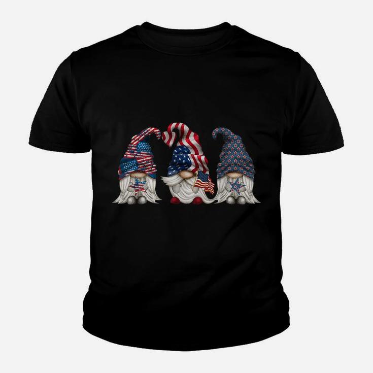 Patriotic Gnomes 4Th Of July Funny Gnome Love American Flag Youth T-shirt