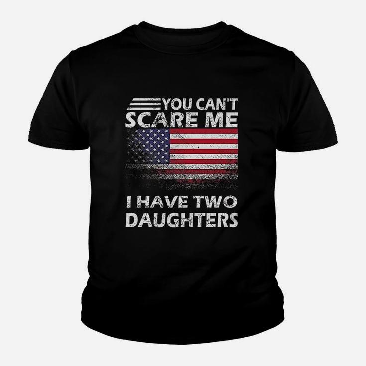 Patriotic Two Daughters Gifts Funny Mom And Dad 2 Daughter Youth T-shirt
