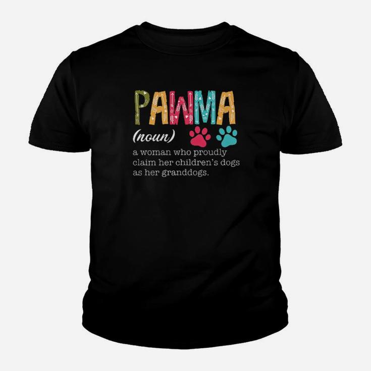 Pawma Definition A Woman Who Proudly Claim Her Children's Dogs As Her Granddogs Floral Youth T-shirt