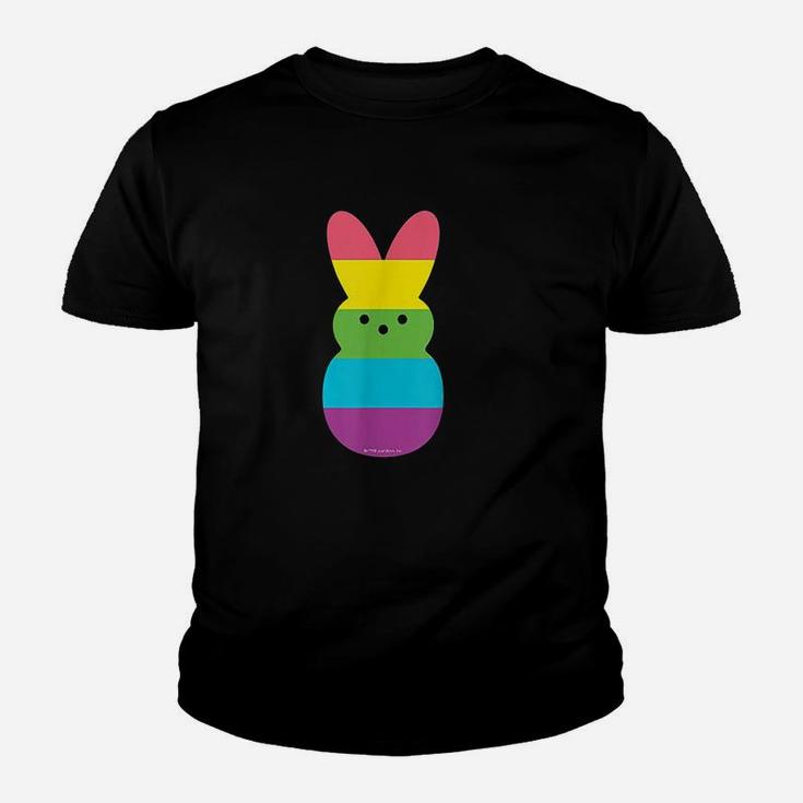 Peeps Rainbow Striped Bunny Peep Youth T-shirt