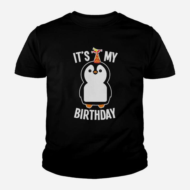 Penguin It Is My Birthday Youth T-shirt