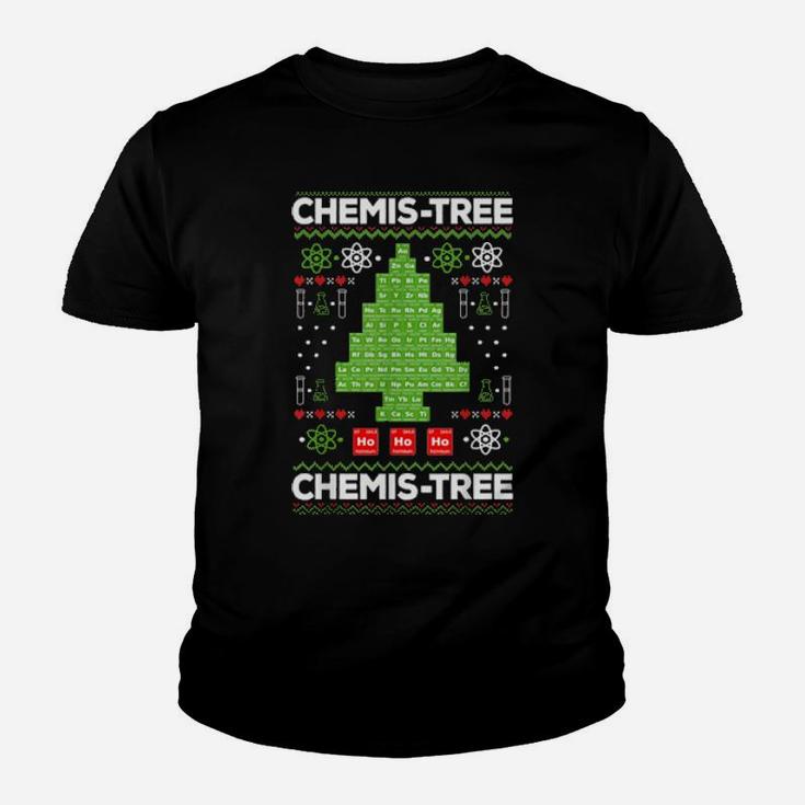 Periodic Table Tree Oh Chemistree Fun Chemistry Teacher Xmas Youth T-shirt