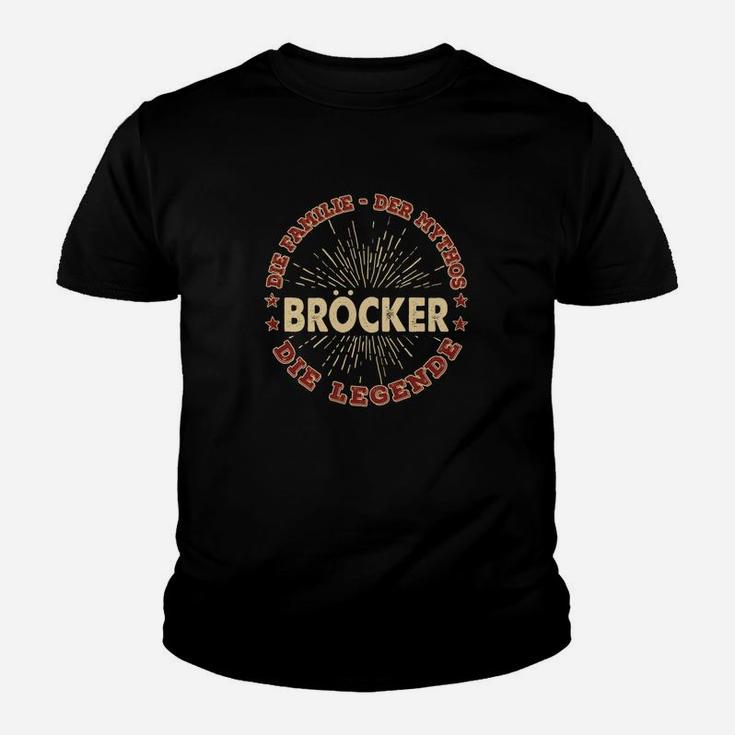 Personalisiertes BROCKER Die Legende Kinder Tshirt, Einzigartiges Design Schwarz