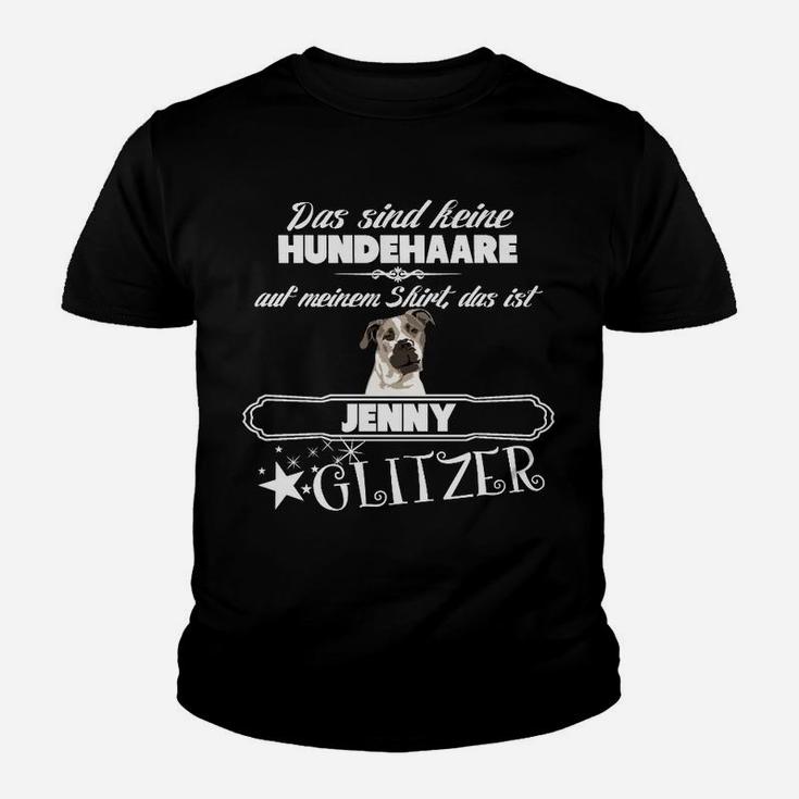 Personalisiertes Hundeliebhaber Kinder Tshirt 'Glitzerstaub' mit Namen