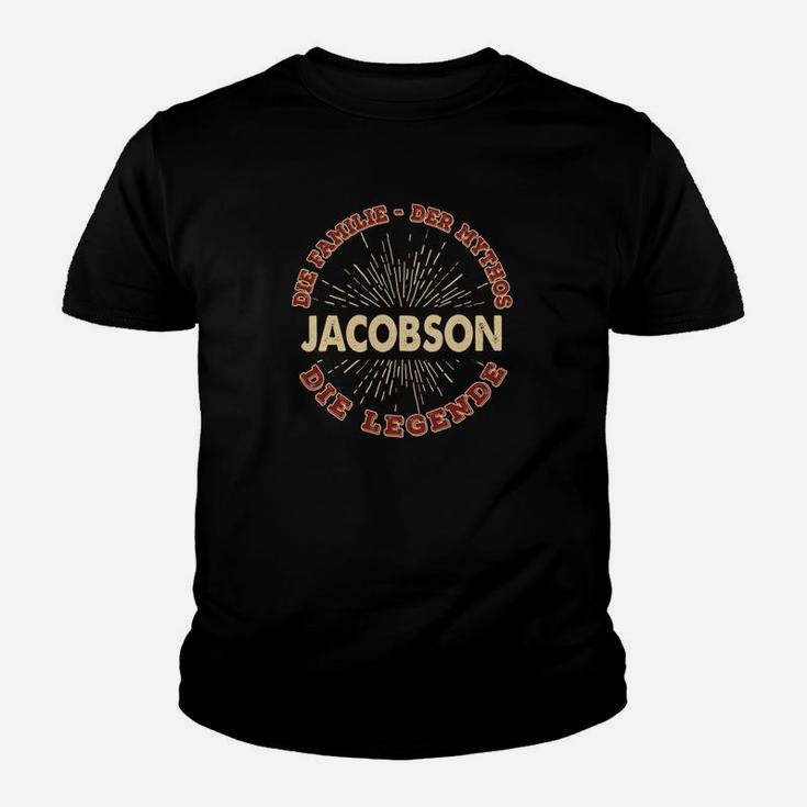 Personalisiertes Legends Kinder Tshirt mit Nachname Jacobson, Unikat Familien Tee