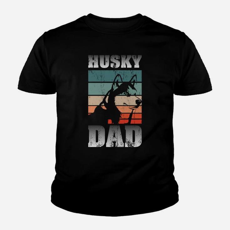 Pet Owner Men Husky Dad Fathers Day Dog Animal Retro Husky Youth T-shirt