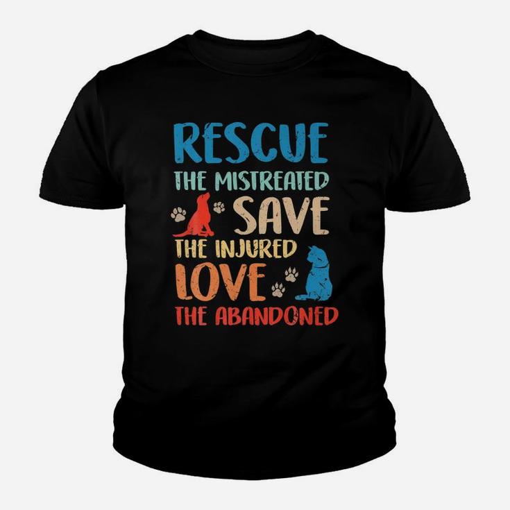 Ph Vintage-Animal Rescue Dog-Cat Lovers Costume Pet-Owners Youth T-shirt