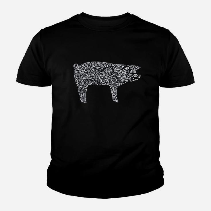 Pig Livestock Show Mandala Youth T-shirt