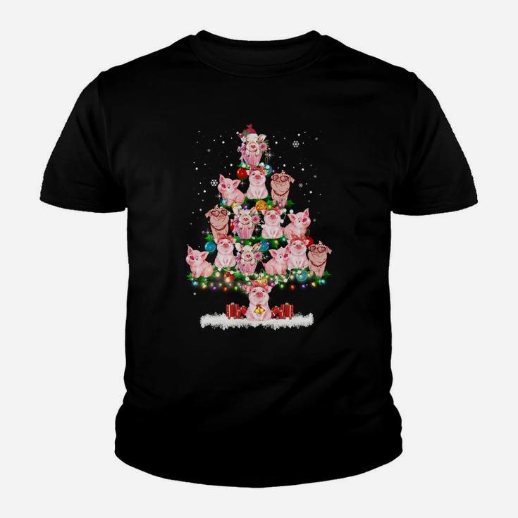 Pig Ornament Decoration Christmas Tree Merry Pigmas Xmas Sweatshirt Youth T-shirt