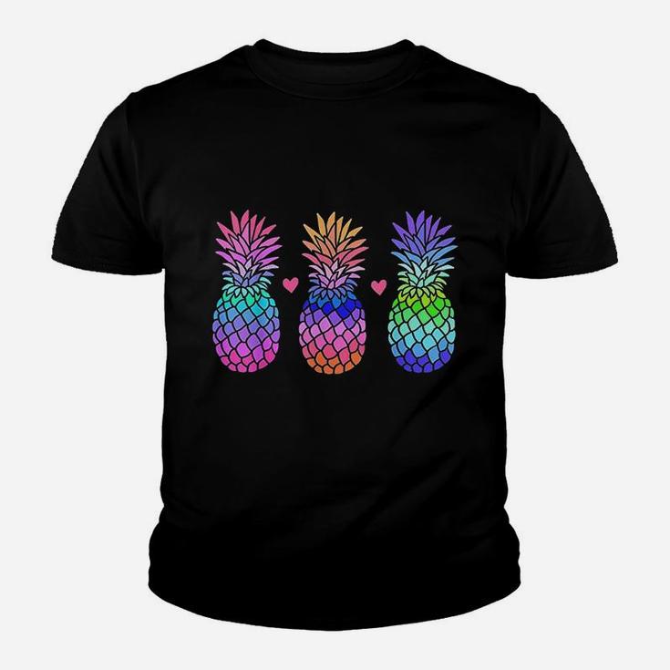 Pineapple Aloha Hawaii Tropical Fruit Summer Vacation Youth T-shirt