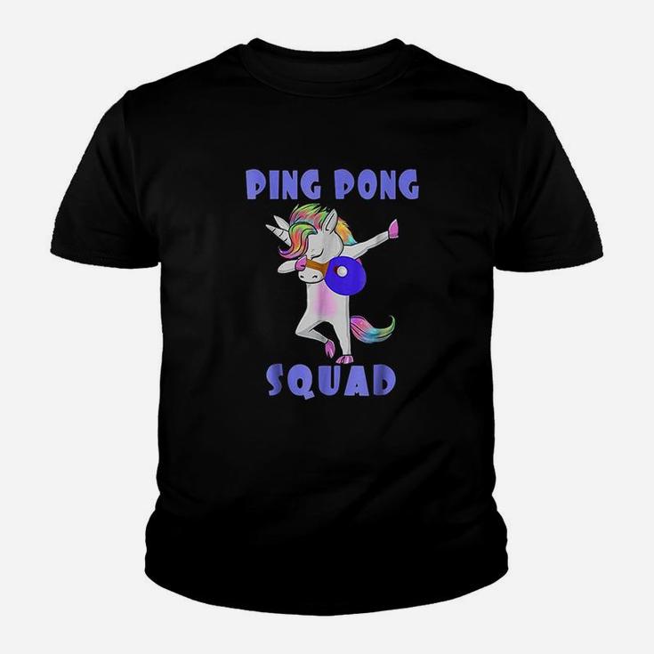 Ping Pong Squad Dabbing Unicorn Funny Table Tennis Youth T-shirt