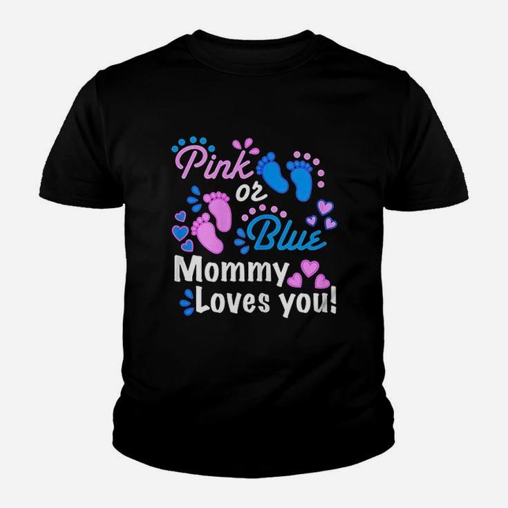 Pink Or Blue Mommy Loves You Youth T-shirt