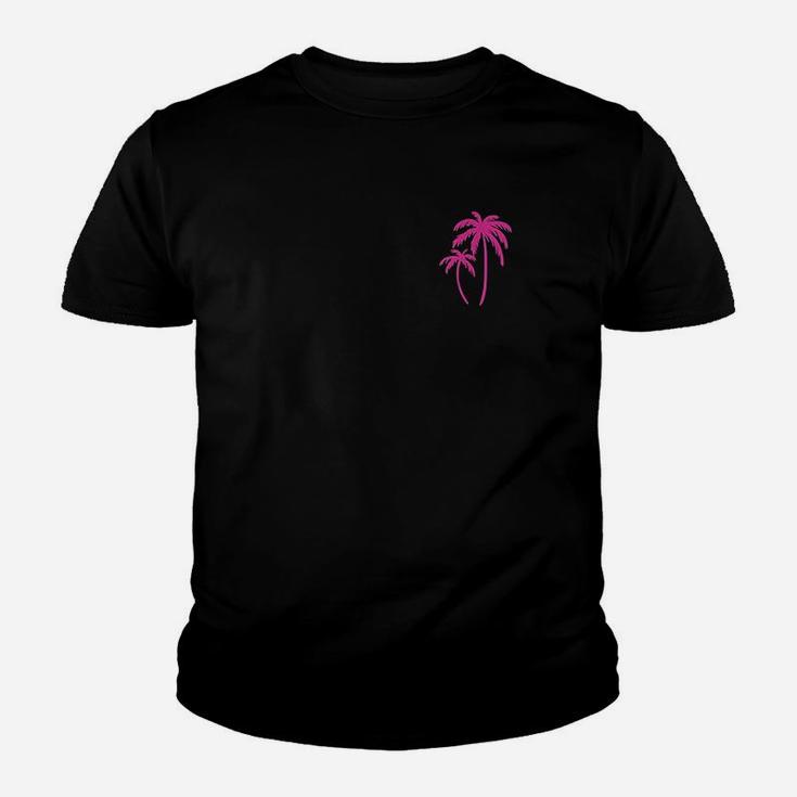 Pink Pocket Palm Tree Cute Hawaiian Summer Vacation Gift Youth T-shirt