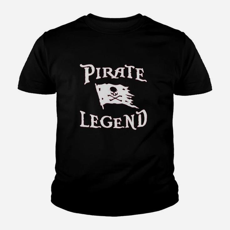 Pirate Legend Jolly Roger Flag Youth T-shirt