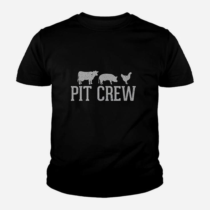 Pit Crew Cow Pig Chicken Youth T-shirt