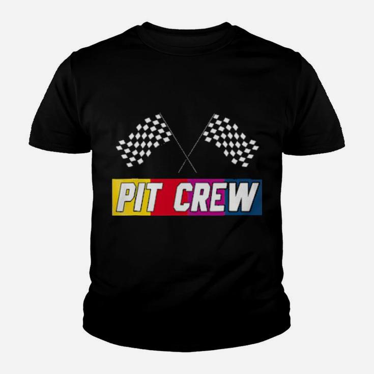 Pit Crew Dirt Track Car Racing Youth T-shirt