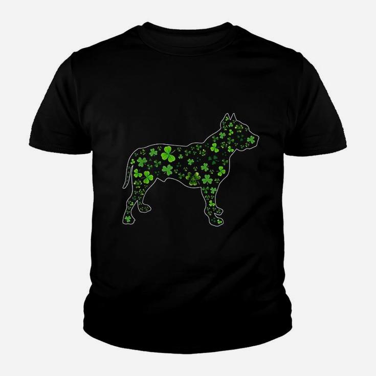 Pitbull Dog St Patricks Day Irish Youth T-shirt