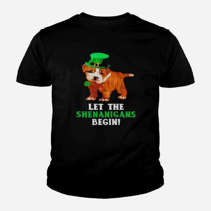 Pitbull Let The Shenanigans Begin St Patricks Day Youth T-shirt