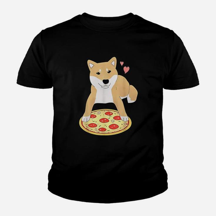 Pizza Shiba Inu Dog Hearts  Doggo Meme Youth T-shirt