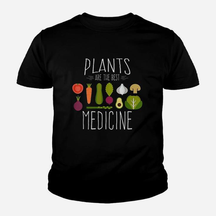 Plants Vegan Funny Vegetables Are Medicine Vegetarian Gifts Youth T-shirt