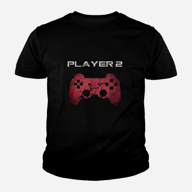 Player 1 Player 2 Gamer Gaming Matching Dad Son Couple Gift Youth T-shirt