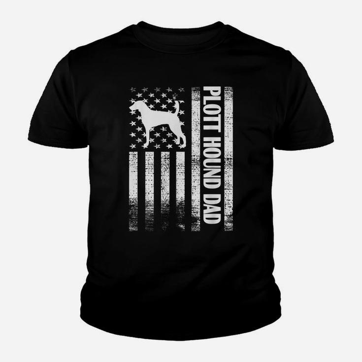 Plott Hound Dad American Flag Plott Hound Dog Owner Youth T-shirt
