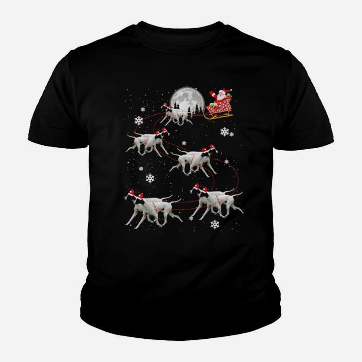 Pointer Reindeer Santa Xmas For Dog Youth T-shirt