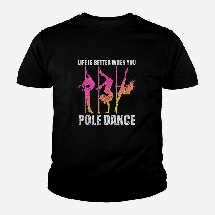 Pole Dance Dancing Fitness Workout Youth T-shirt