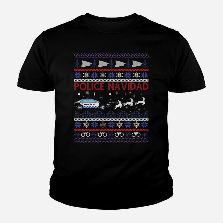 Police Navidad Ugly Christmas Sweater Design Sweatshirt Youth T-shirt