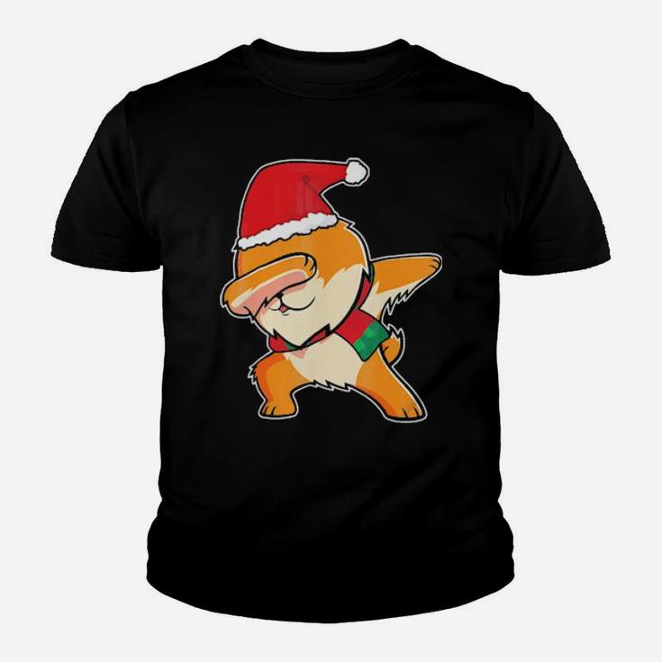 Pomeranian Santa Claus Dabbing Dance Hip Hop Youth T-shirt