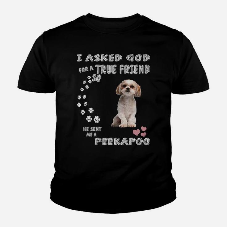 Poodle Pekingese Dog Quote Mom Dad Costume, Cute Peekapoo Youth T-shirt