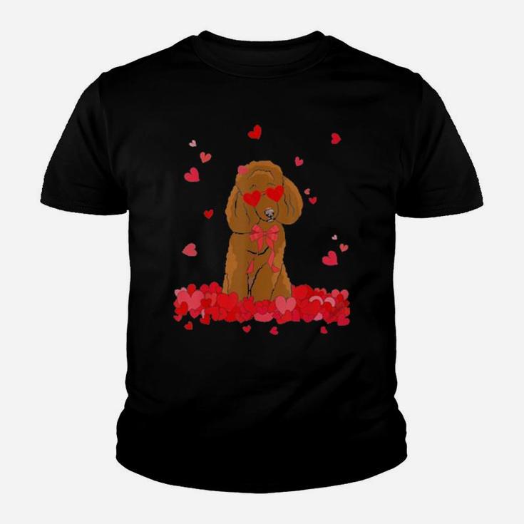 Poodle Valentines Day Youth T-shirt