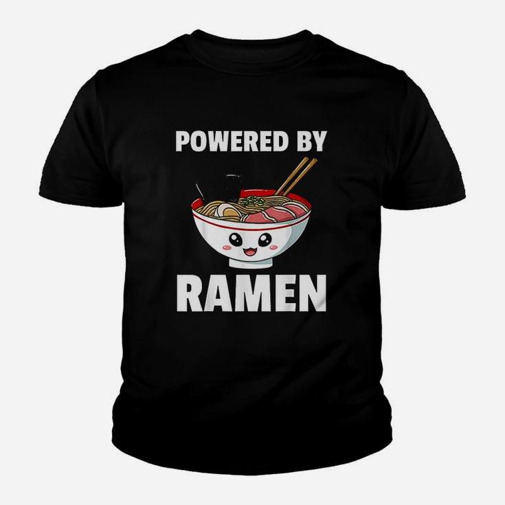 Powered By Ramen Noodle Japanese Bowl Cup Miso Youth T-shirt