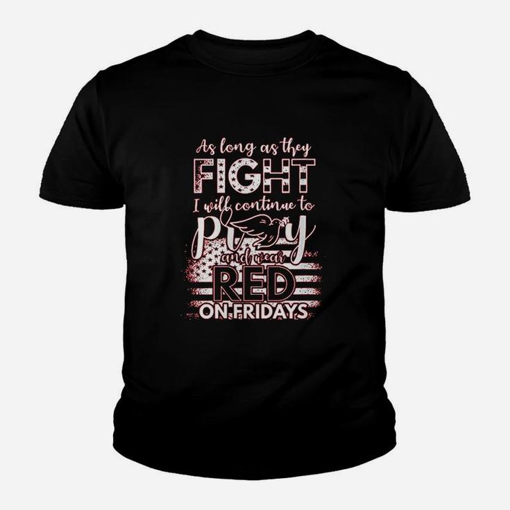Pray Wear Red Friday Youth T-shirt