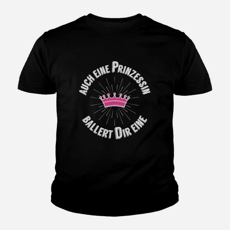 Prinzessin Kinder Tshirt mit Spruch, Damen Kinder Tshirt mit Kronenmotiv